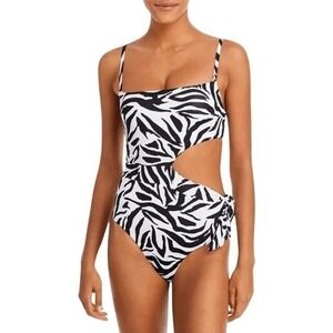 NWT Aqua Swim XS Zebra Monokini Swimsuit 128193